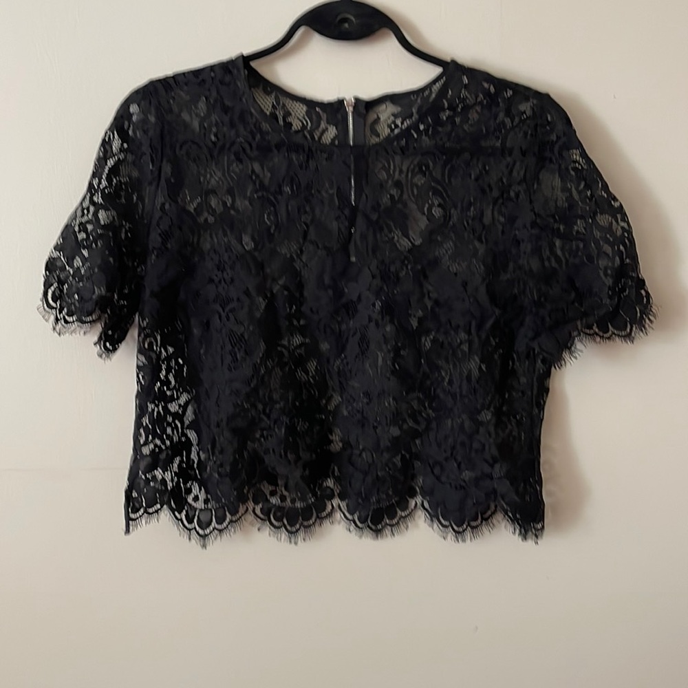 Black lace blouse